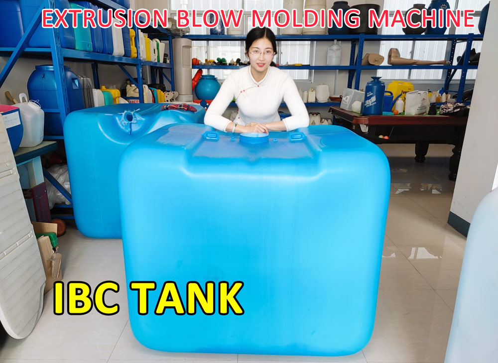 Our extrusion blow molding machine for IBC tank (drum) 