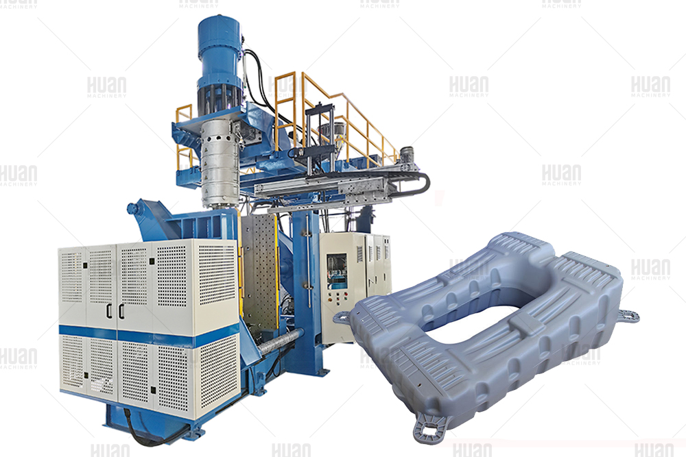 Extrusion blow molding machine for making floating solar plate
