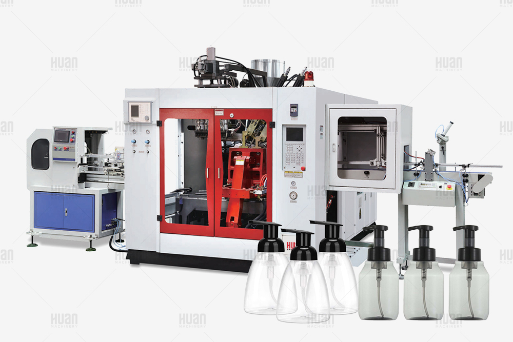 HDPE Bath Foam Plastic Bottle Extrusion Blowing Project Line