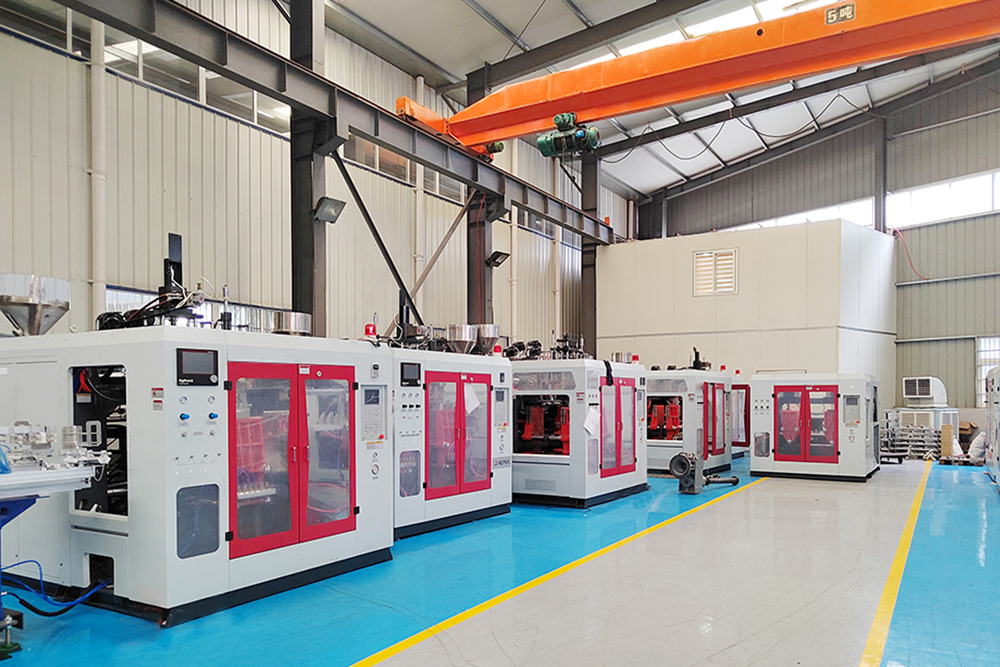 80FD double station 4 heads extrusion blow molding machine for pe plastic bottles