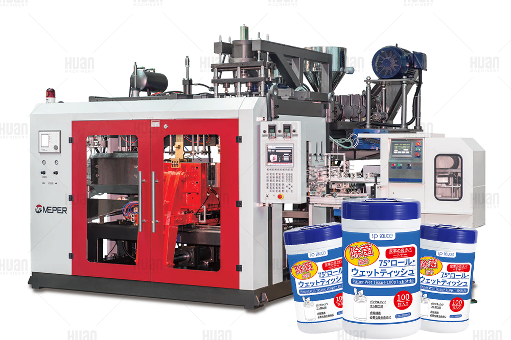 Hot products plastic hdpe dry pack wipes disinfecting wet wipes canister extrusion blow molding making machine