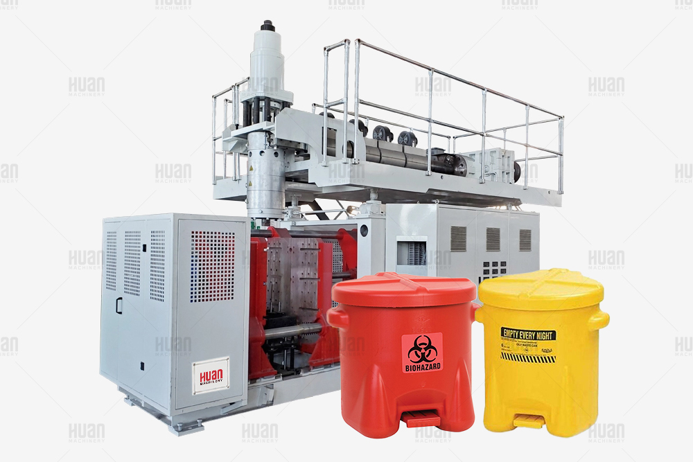 14 Gallon 3L 5L 10L 12L Pe Medical Waste Container Blowing Mould Make Machine Hdpe Waste Can Extrusion Blow Molding Machine