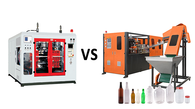 The difference between extrusion blow molding machine and PET blow molding machine